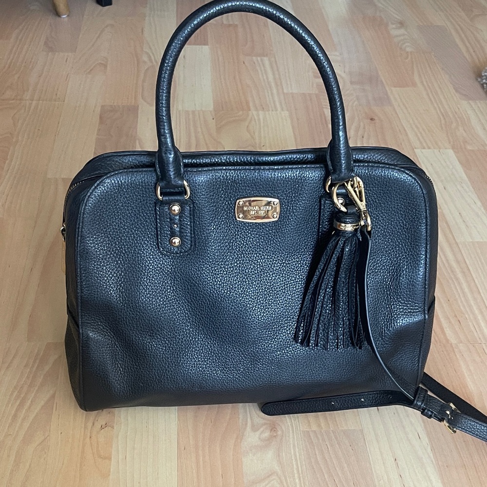 Michael Kors Black Satchel with Gold Accents - Picture 1 of 6
